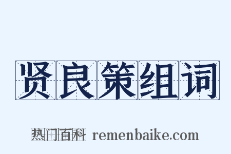 贤良策组词是什么意思的图片
